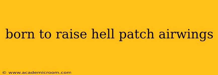 born to raise hell patch airwings
