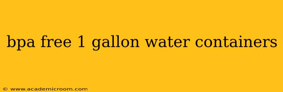 bpa free 1 gallon water containers