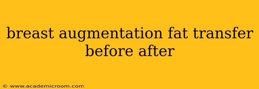 breast augmentation fat transfer before after