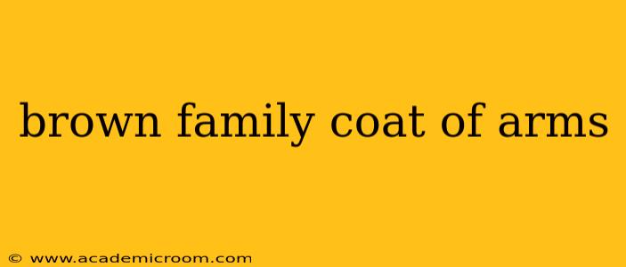 brown family coat of arms