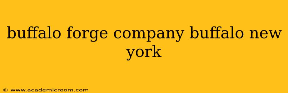 buffalo forge company buffalo new york