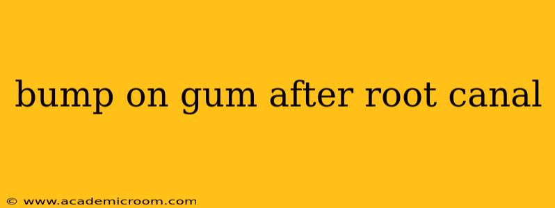 bump on gum after root canal
