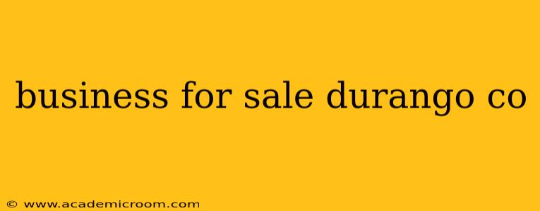 business for sale durango co