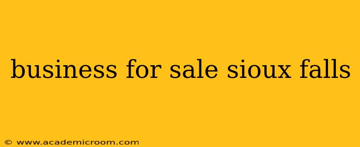 business for sale sioux falls