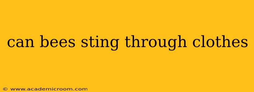 can bees sting through clothes