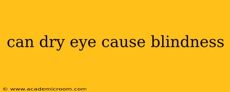 can dry eye cause blindness