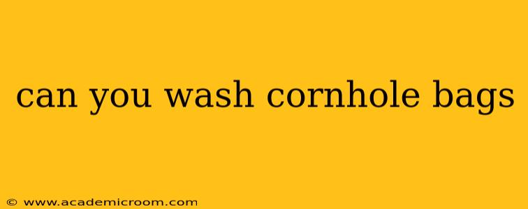 can you wash cornhole bags