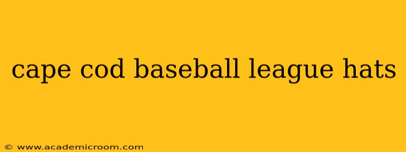 cape cod baseball league hats