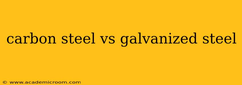 carbon steel vs galvanized steel