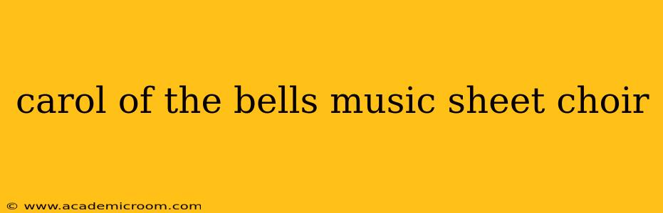 carol of the bells music sheet choir