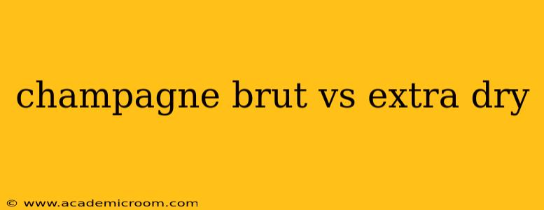 champagne brut vs extra dry