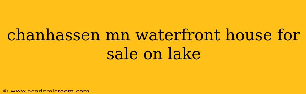 chanhassen mn waterfront house for sale on lake