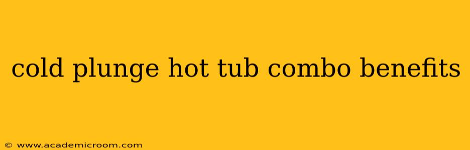 cold plunge hot tub combo benefits