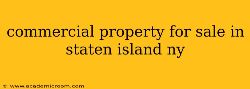 commercial property for sale in staten island ny