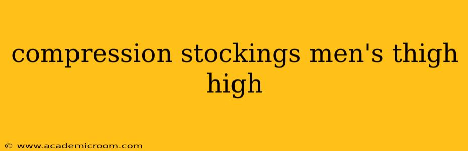compression stockings men's thigh high