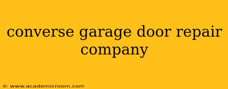converse garage door repair company