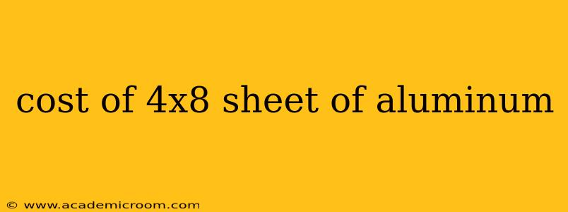 cost of 4x8 sheet of aluminum