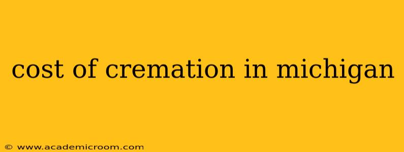 cost of cremation in michigan