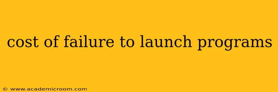 cost of failure to launch programs