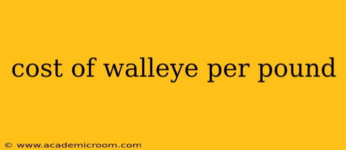 cost of walleye per pound