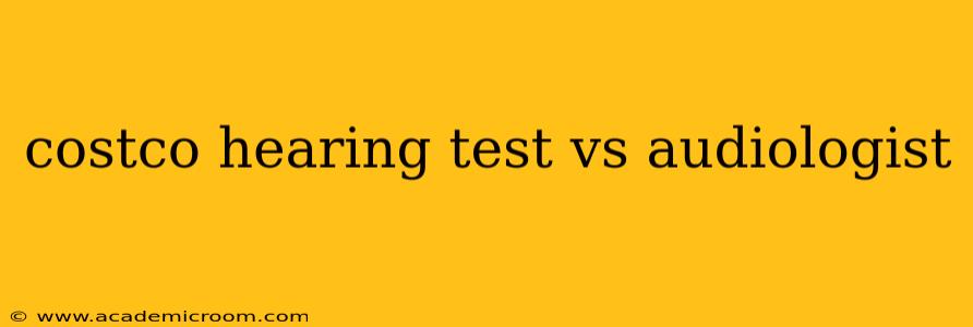 costco hearing test vs audiologist