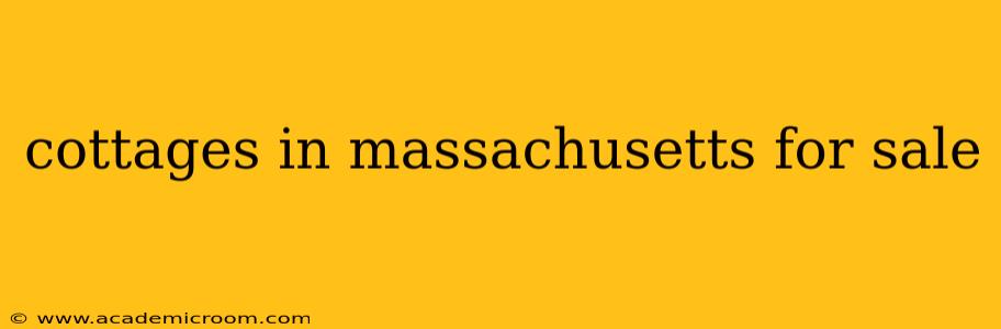 cottages in massachusetts for sale