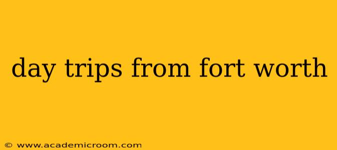 day trips from fort worth