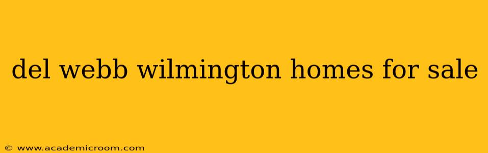 del webb wilmington homes for sale