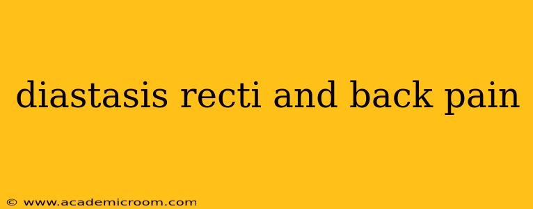 diastasis recti and back pain