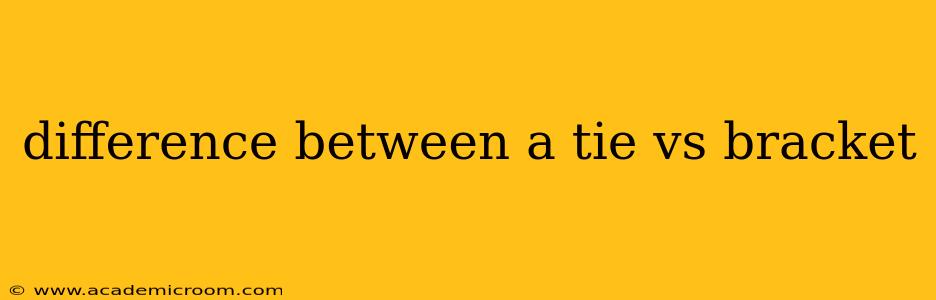 difference between a tie vs bracket