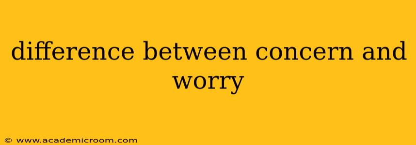 difference between concern and worry