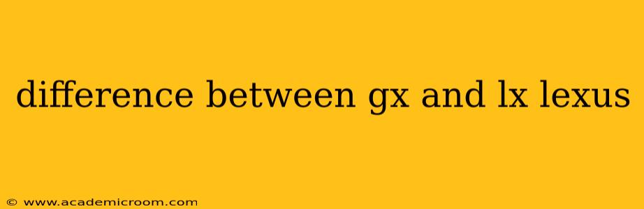 difference between gx and lx lexus