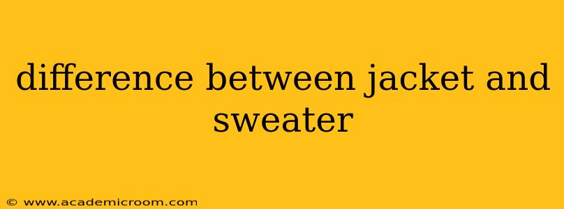difference between jacket and sweater