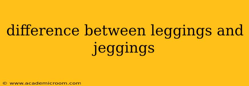 difference between leggings and jeggings