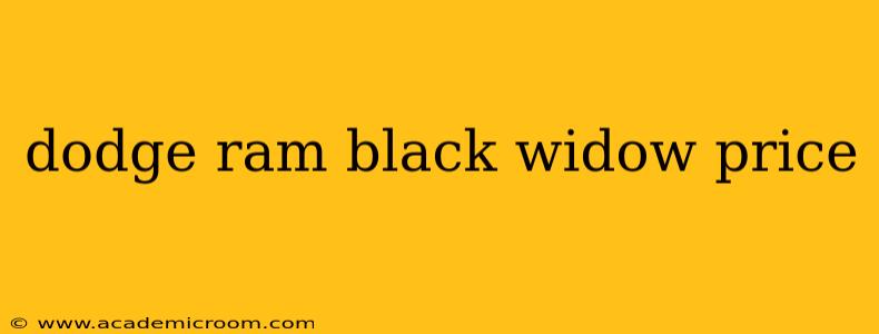 dodge ram black widow price