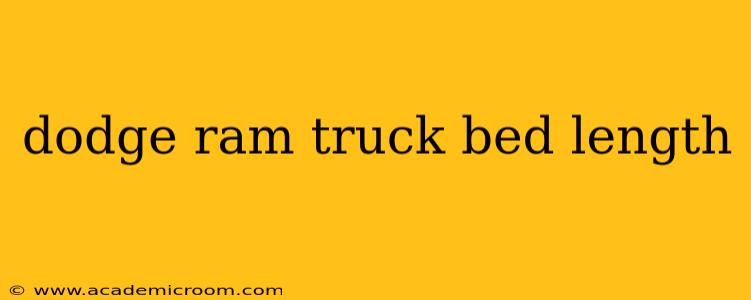 dodge ram truck bed length