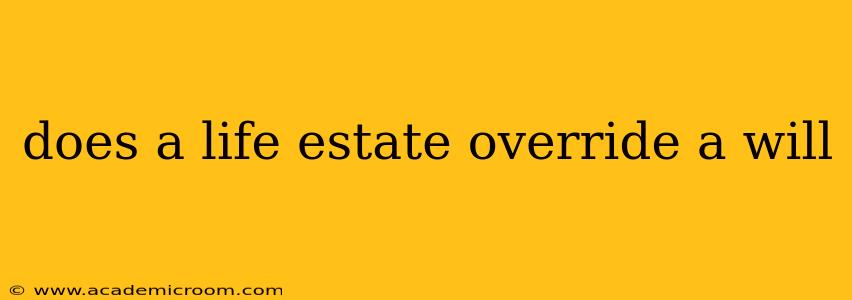does a life estate override a will