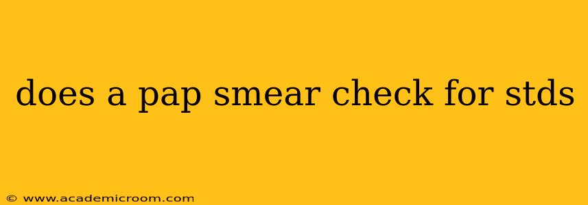 does a pap smear check for stds