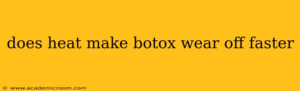 does heat make botox wear off faster