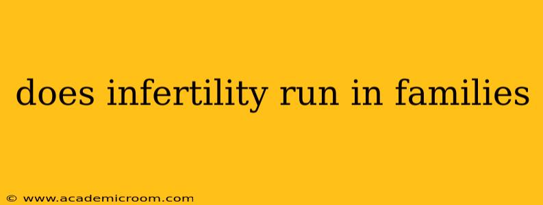 does infertility run in families
