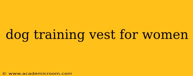 dog training vest for women