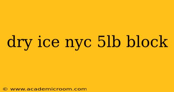 dry ice nyc 5lb block
