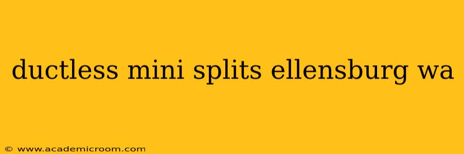 ductless mini splits ellensburg wa
