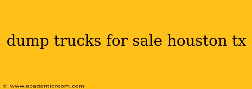 dump trucks for sale houston tx
