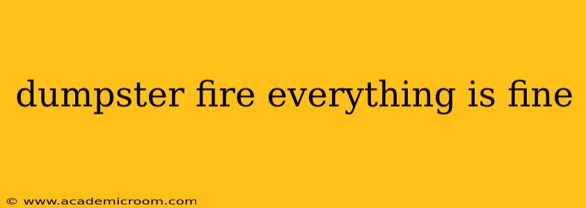 dumpster fire everything is fine