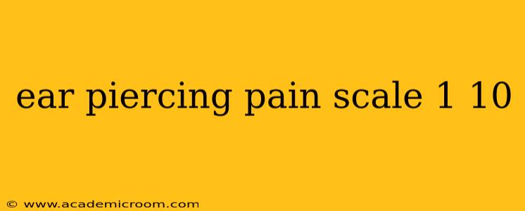 ear piercing pain scale 1 10