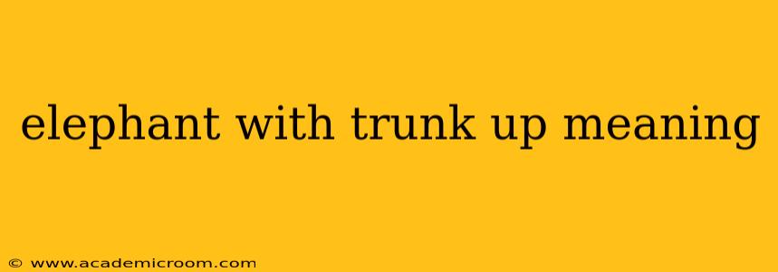 elephant with trunk up meaning