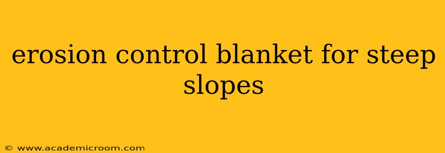 erosion control blanket for steep slopes