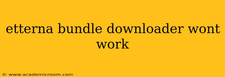etterna bundle downloader wont work