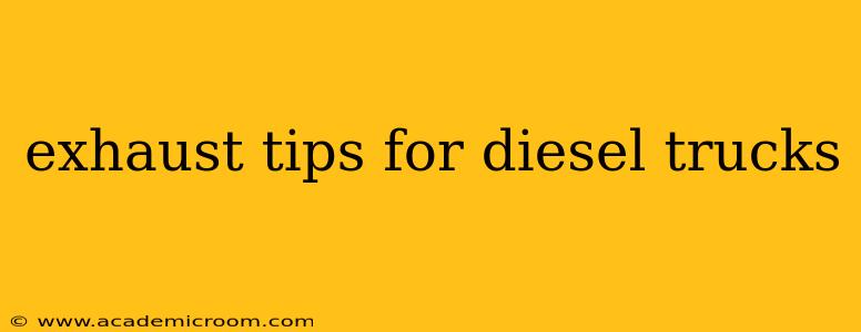 exhaust tips for diesel trucks